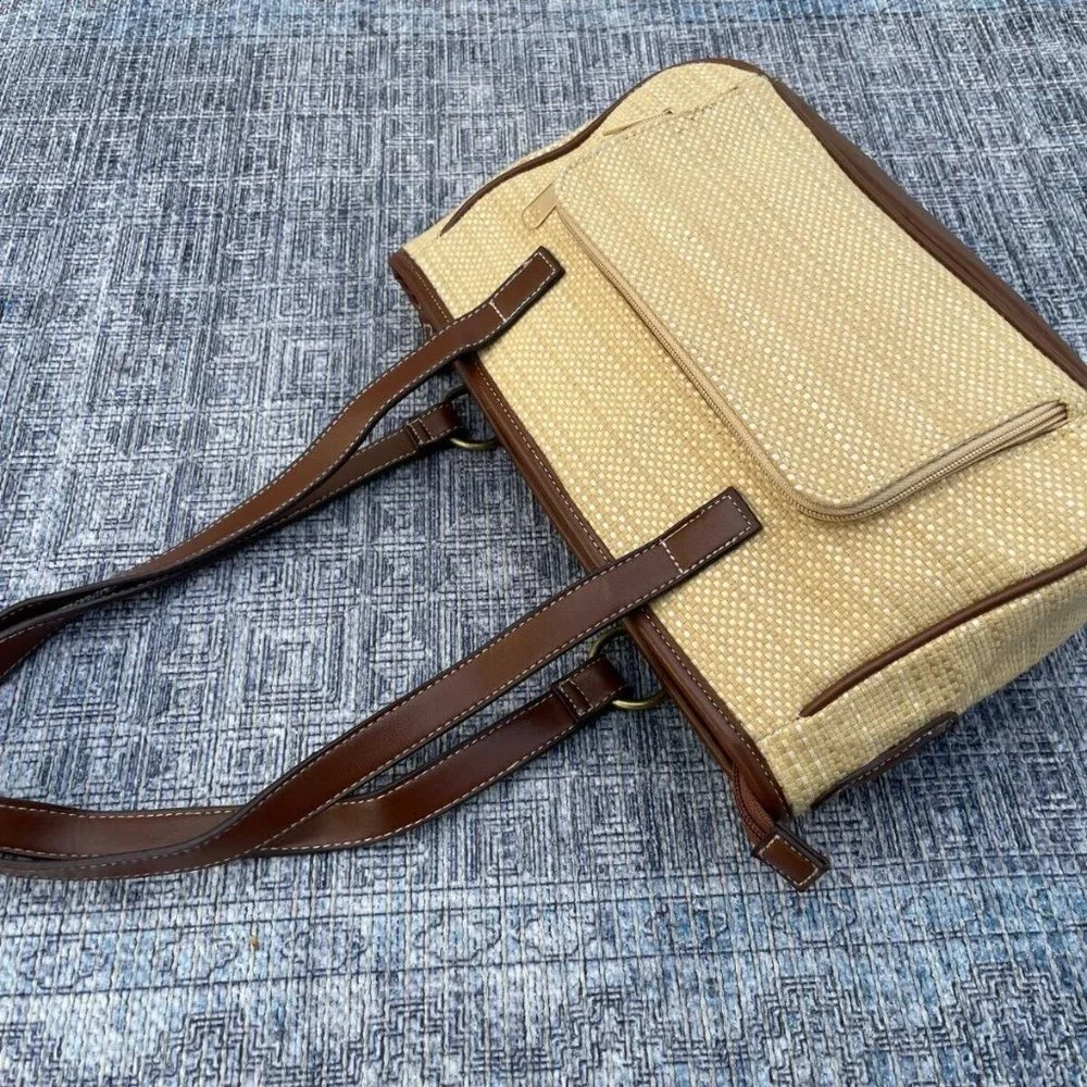 Women Shoulder Bag Brown Tan Tone Fashion Unbranded Handbag Multiple Compartment